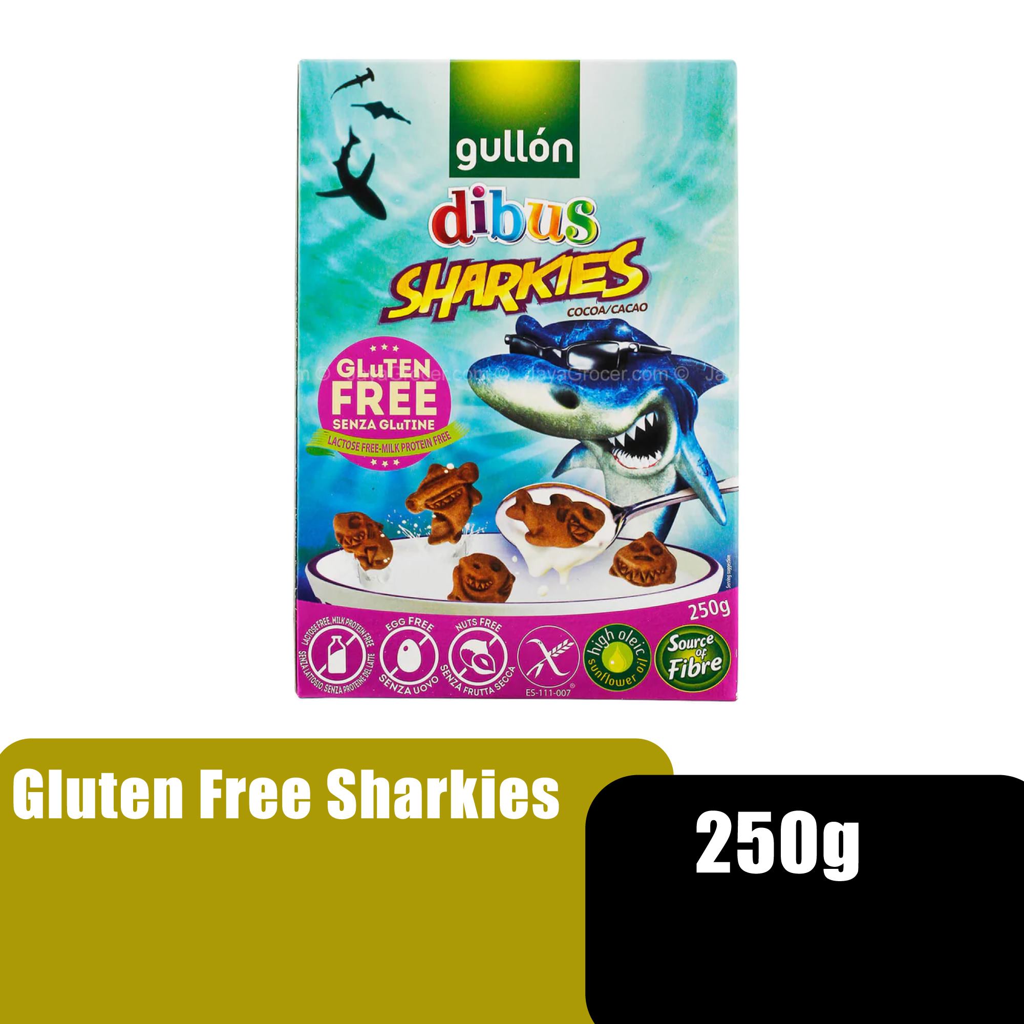 Gullon Dibus Gluten Free Biscuits For Kids - Sharkies 250g biskut baby / 宝宝零食