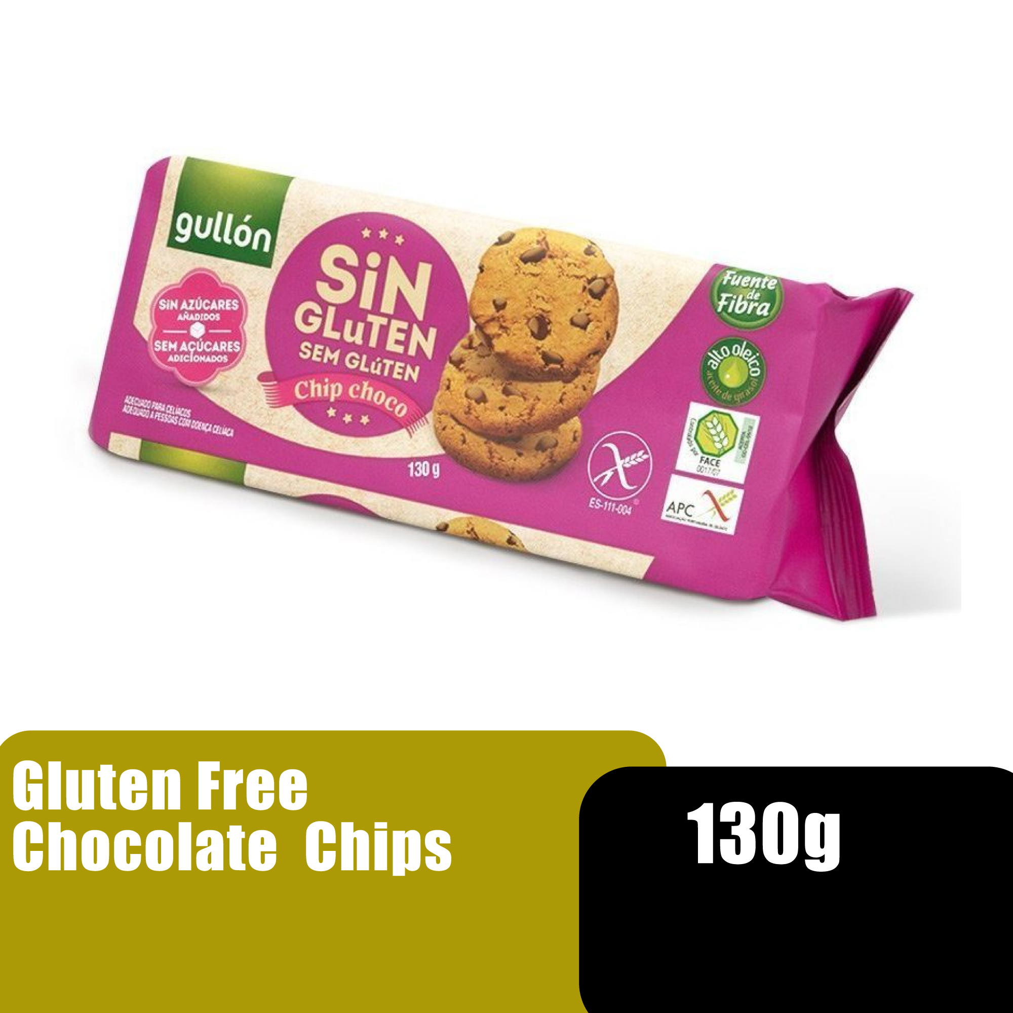 GULLON Gluten Free Cookies - Chocolate Chips 130g Healthy Snacks Biskut ( 低卡零食  健康零食 )