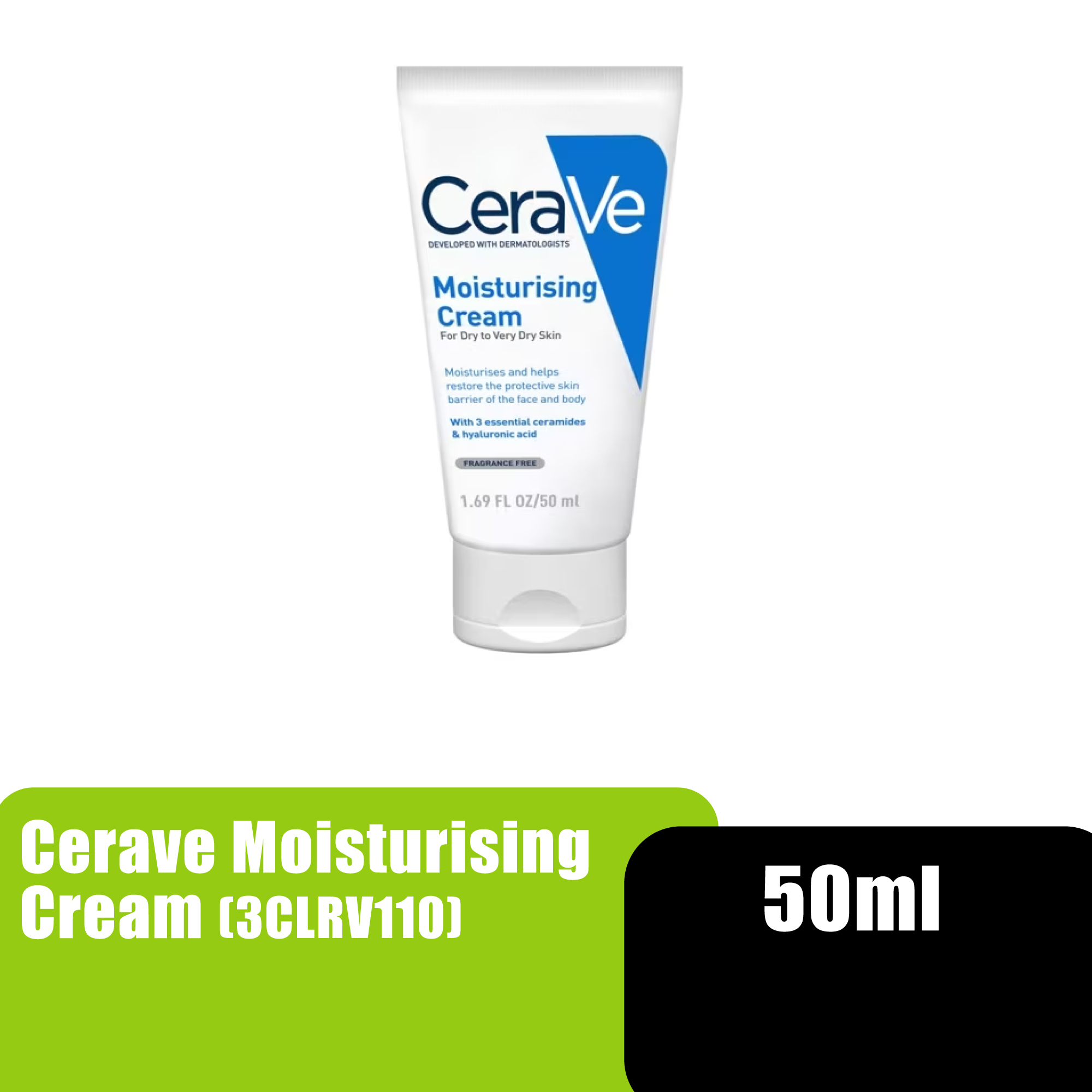 Cerave Moisturizing Cream with Essential Ceramides 50ml (For normal to dry skin on the face and body)