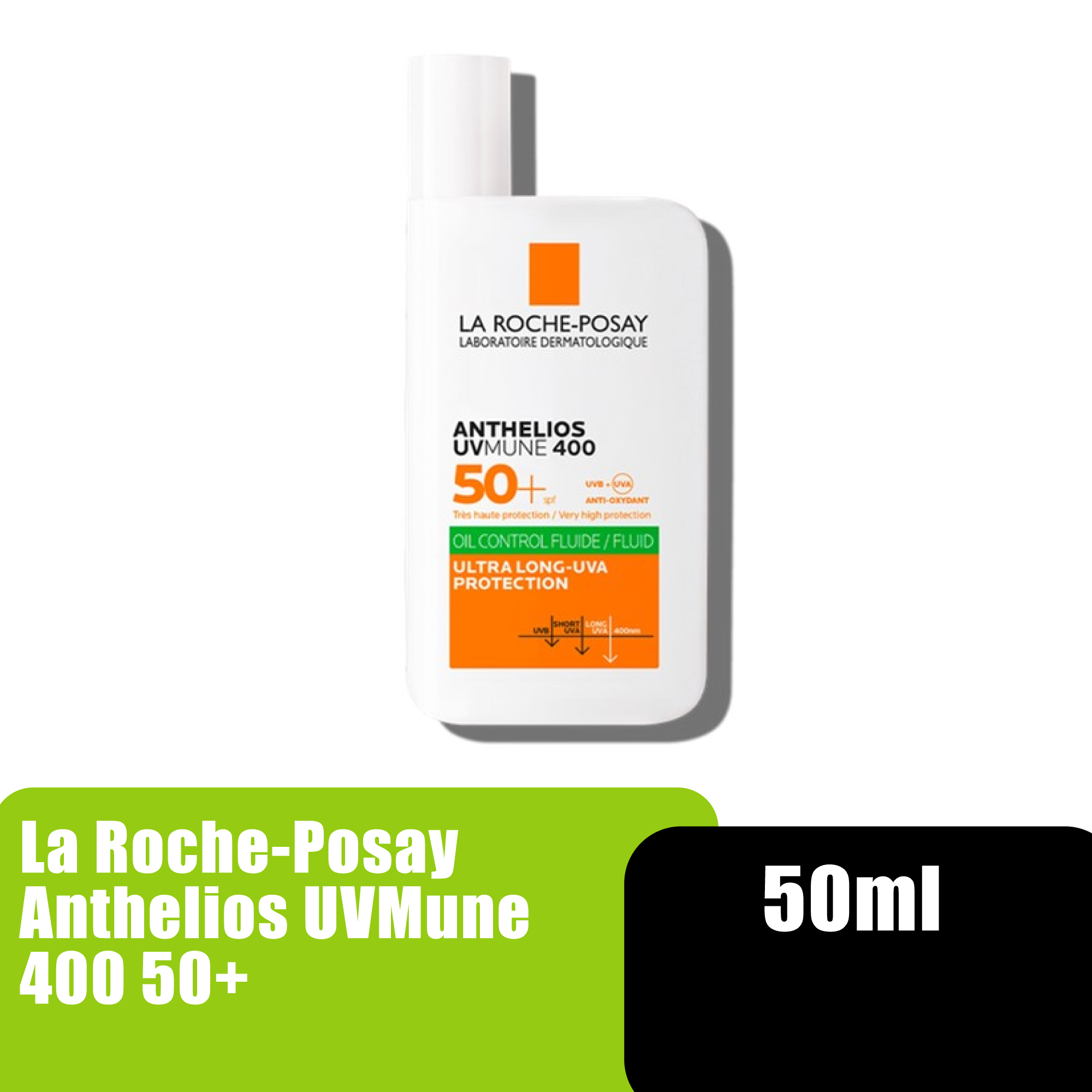 La Roche Posay Anthelios UVmune 400 Control Fluid SPF50+ Sunscreen 50ml (For Combination and Oily Skin)