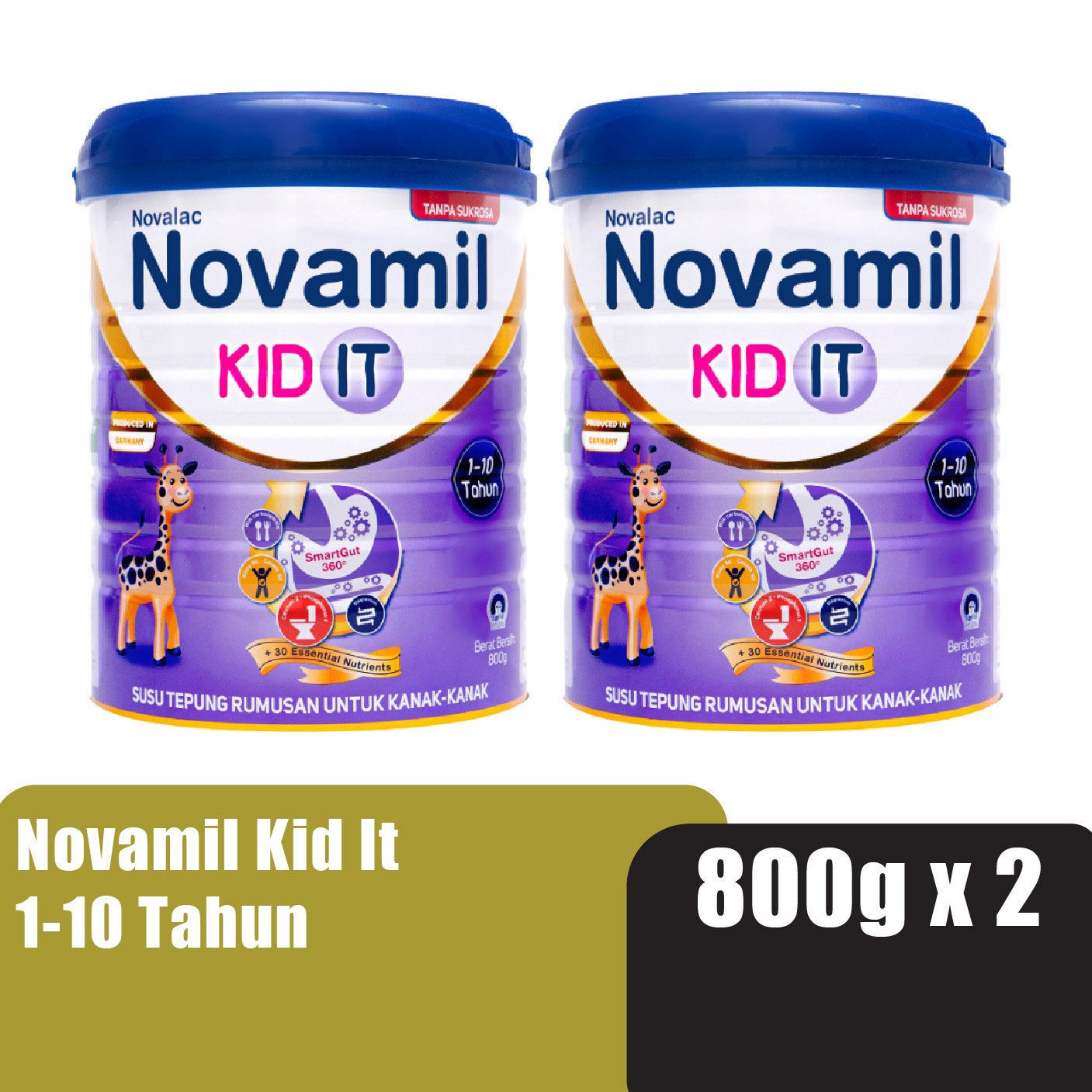 Novamil Kid It Milk Formula 2x800g (susu tepung rumusan untuk kanak-kanak)