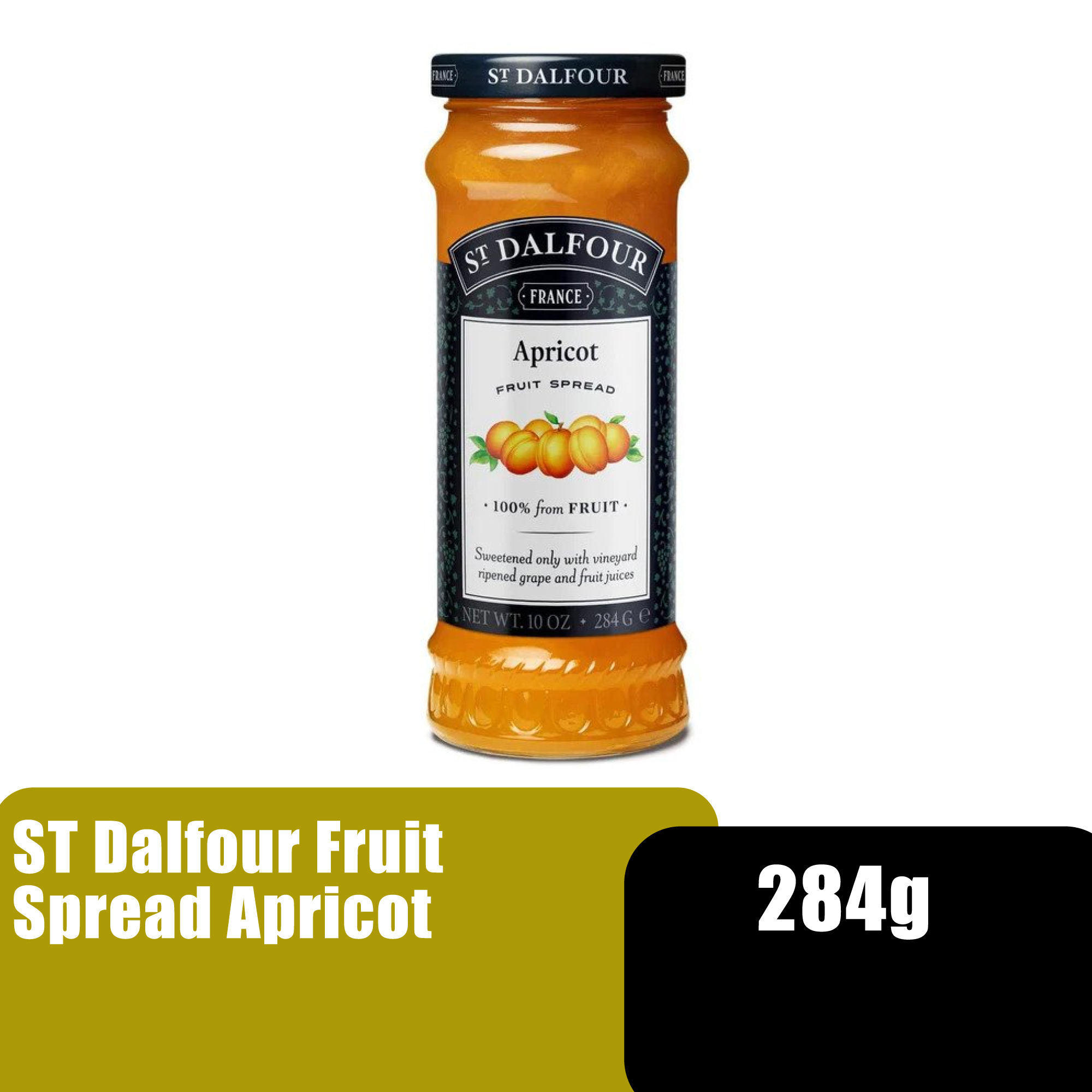 St Dalfour Natural Fruit Spread Thick Apricot 284g - Jem roti apricot (vegan & gluten free) /天然桃子果酱