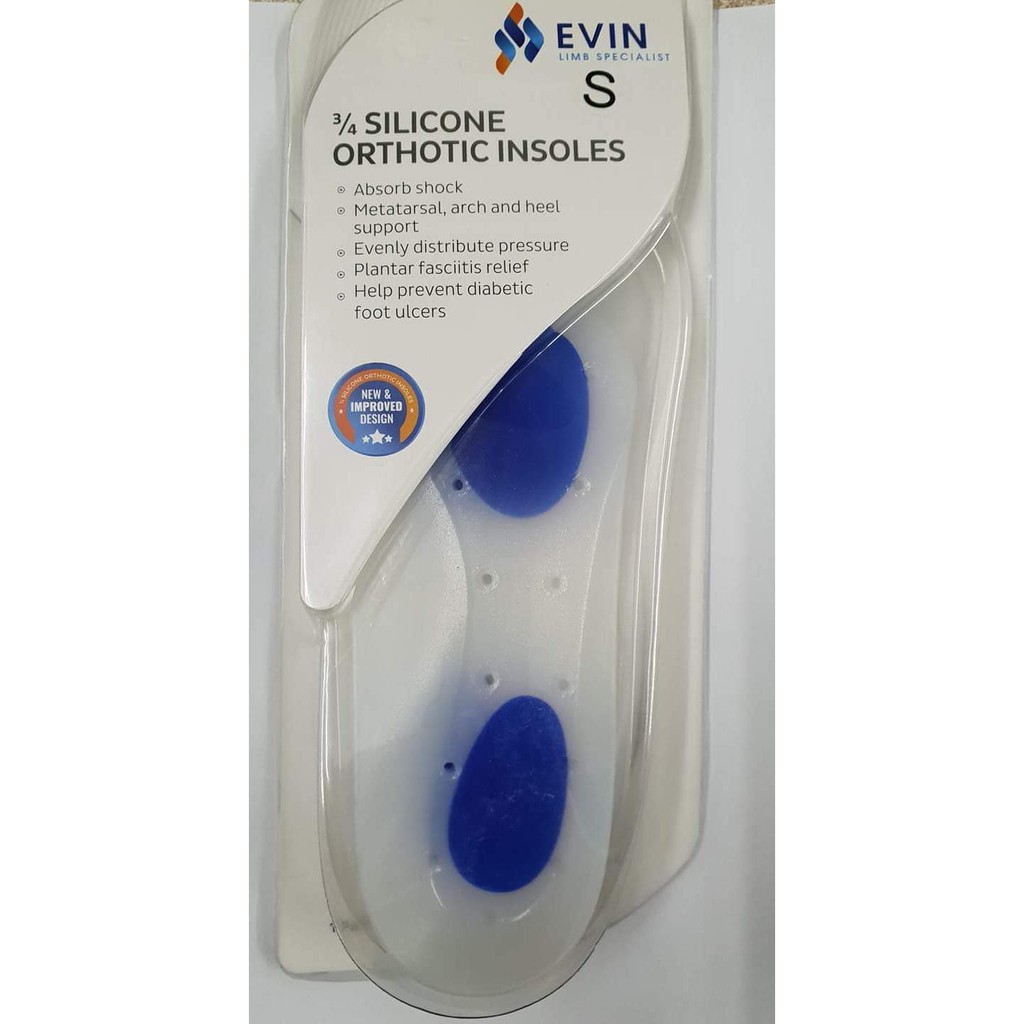 Evin 3/4 Silicone Orthotic Insoles Size S