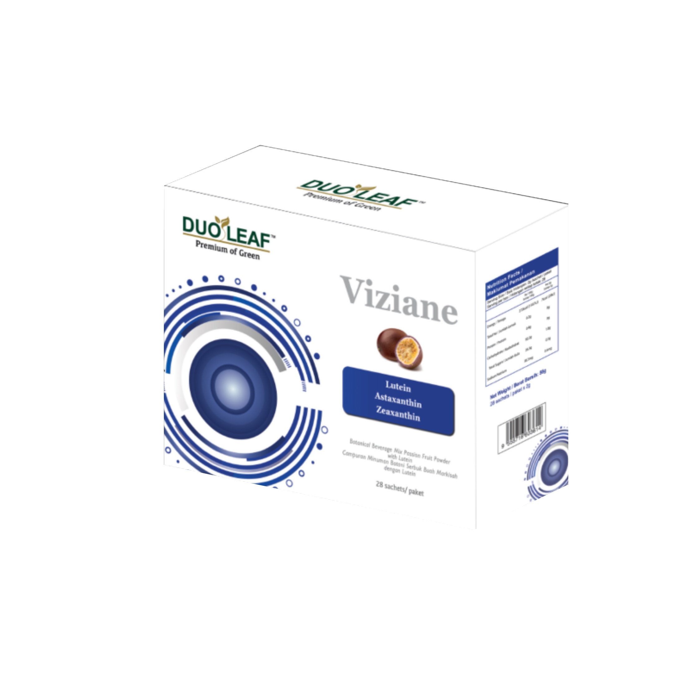 Duoleaf Viziane Eye Care 28's X 2g with Lutein for Eye (Plant Based)