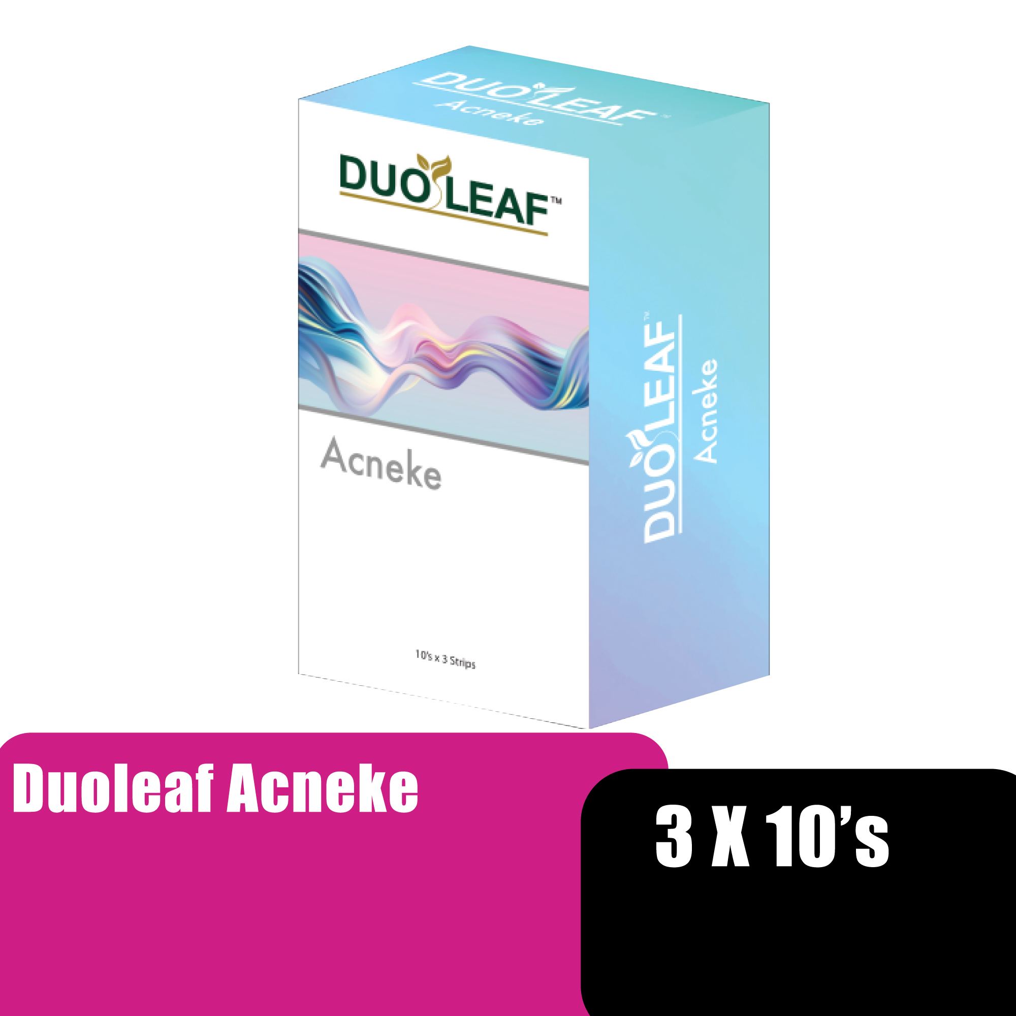 DUOLEAF Acneke Capsule 3 X 10'S Supplement with Lactoferrin from Cow Milk for Acne & Skin Healing 痘痘 保健品