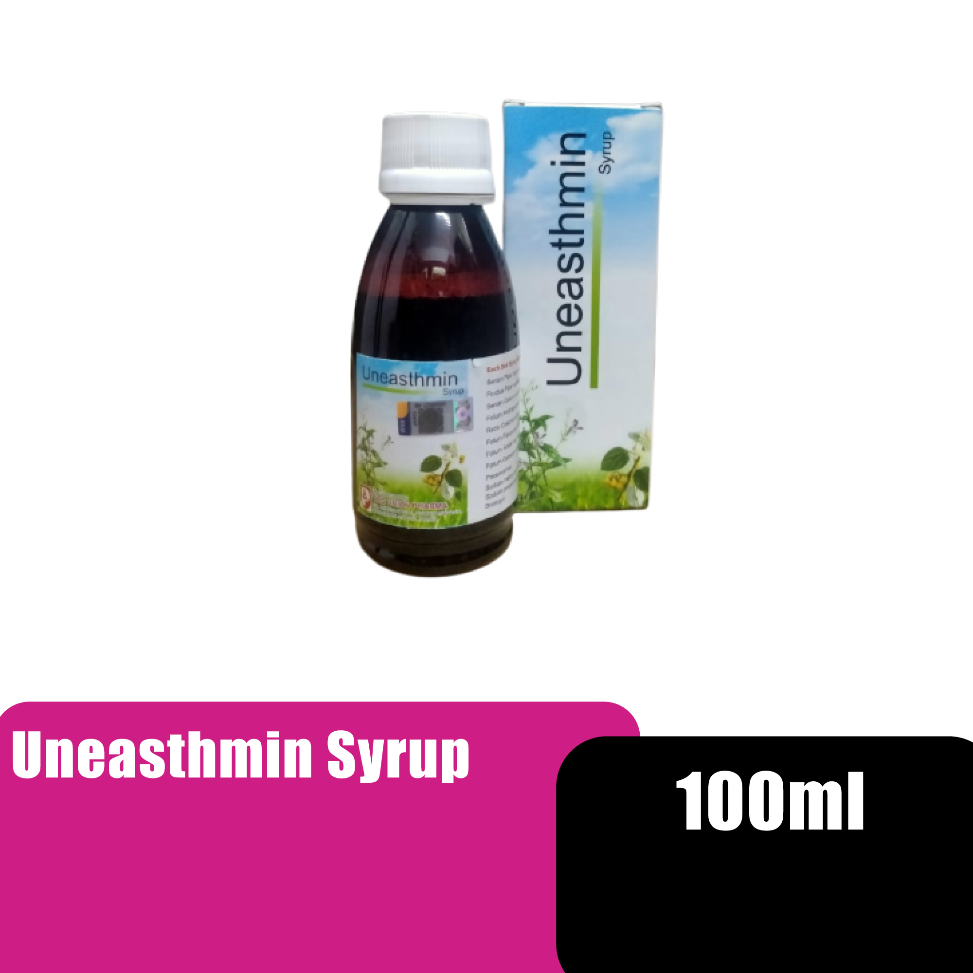 Uneasthmin Syrup Ubat batuk 100ml (For nasal congestion/cough &cold / phlegm relief)