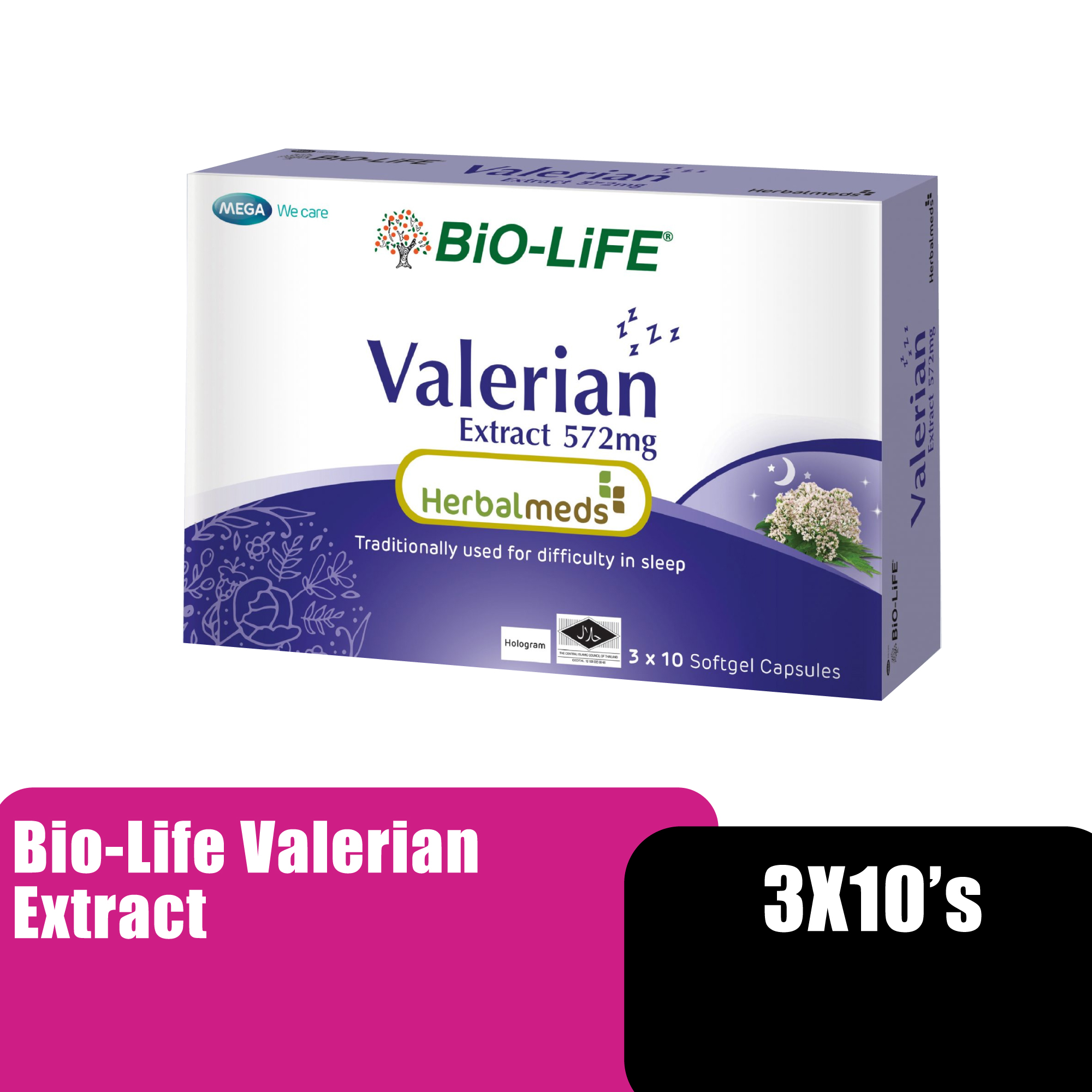 Bio-Life Valerian Extract With Herbalmeds 30's (Supplement for sleep quality)