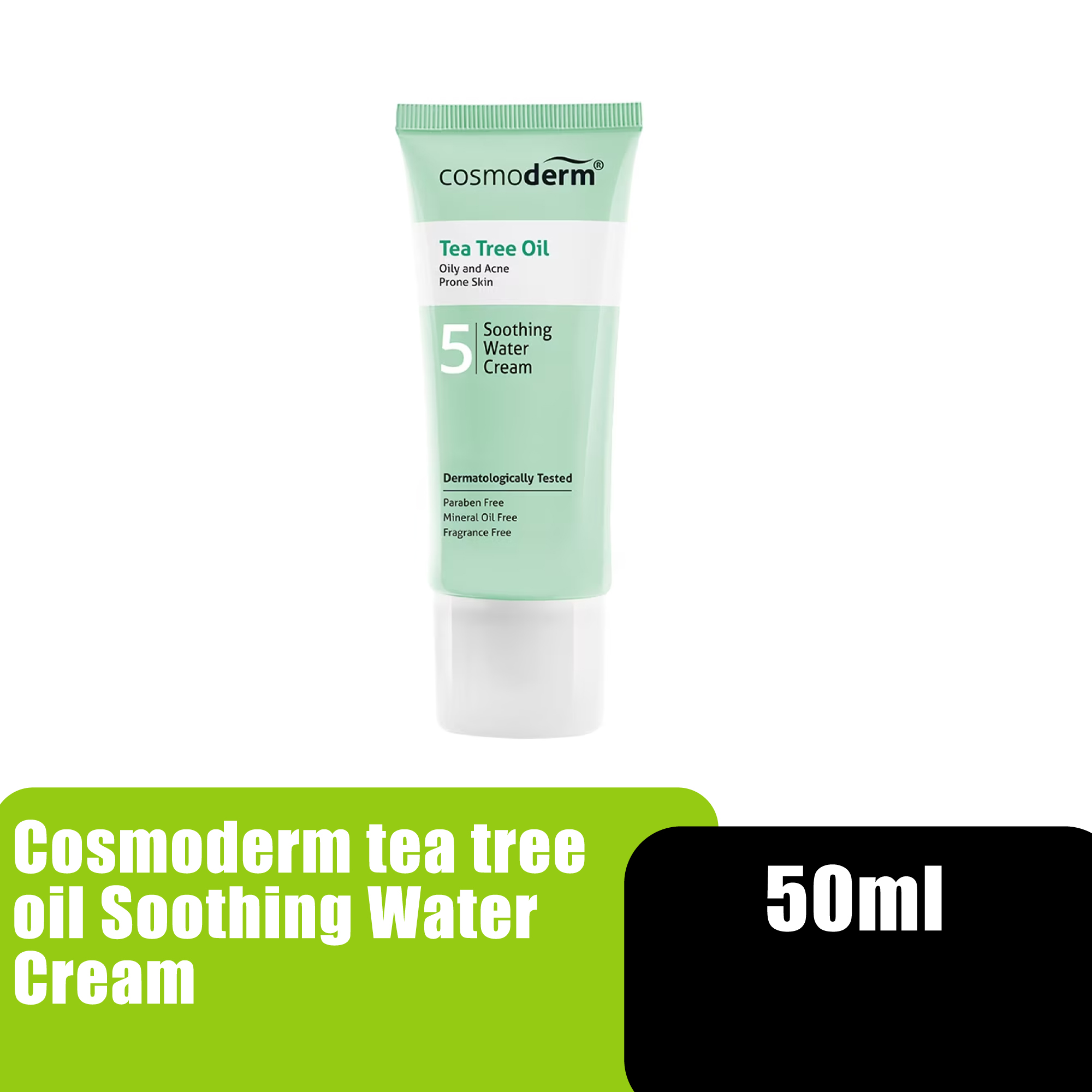 Cosmoderm Tea Tree Oil Soothing Water Cream Acne, Blackhead Remover, Whitehead Remove 50ml