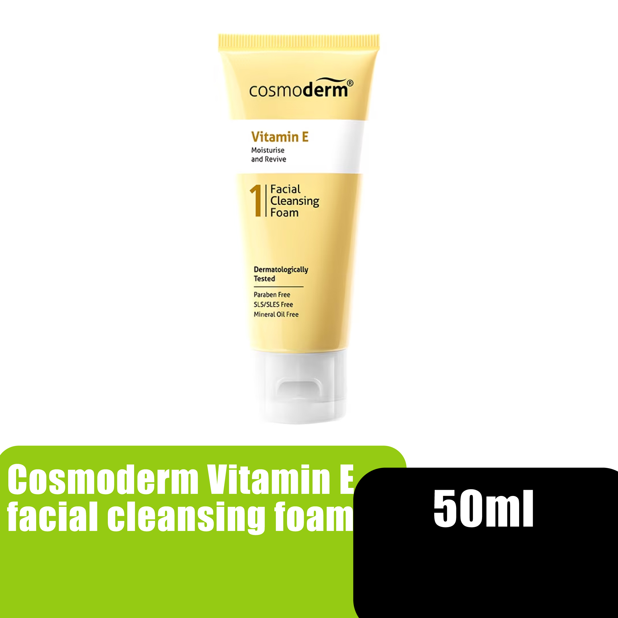 Cosmoderm Vitamin E Facial Cleanser Foam 50ml (Face Wash )