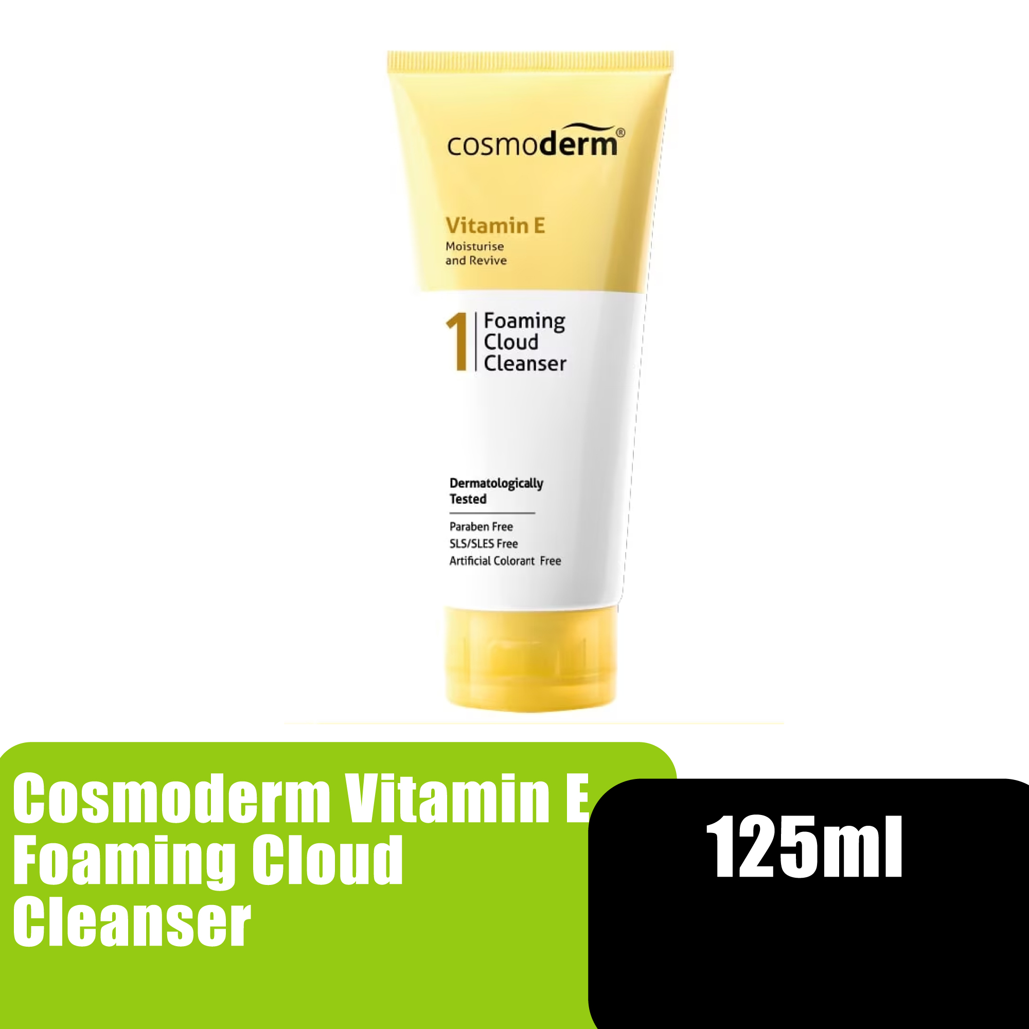 Cosmoderm Vitamin E Foaming Cloud Cleanser 125ml (Face Wash)