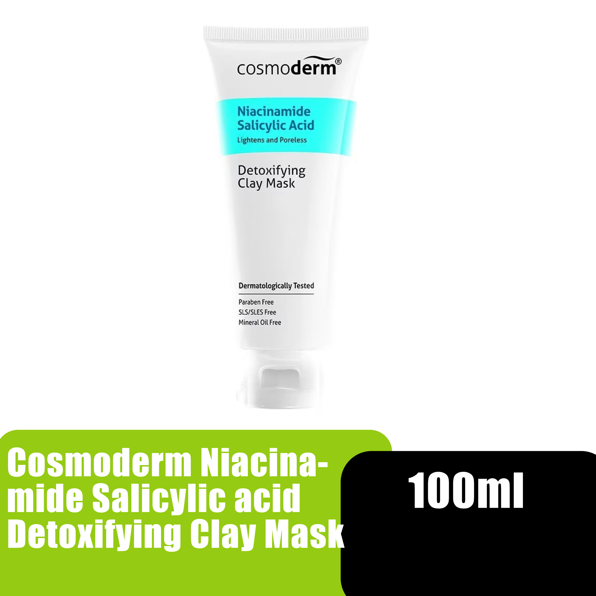 Cosmoderm Niacinamide Salicylic Detox Clay Mask 100ml