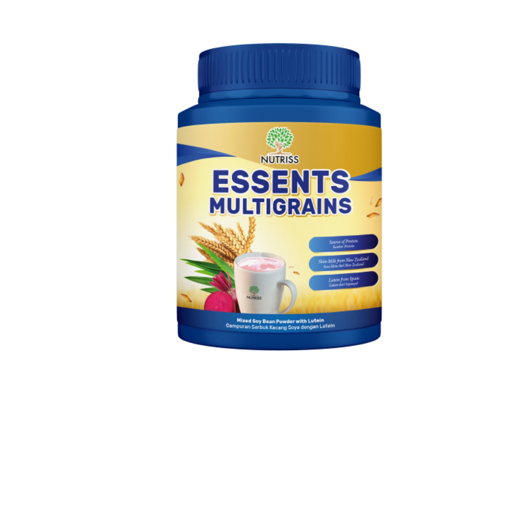 Nutriss Essents Multigrains Powder (Psyllium husk) 1kg- maintain immunity& digestive system / reduce sembelit