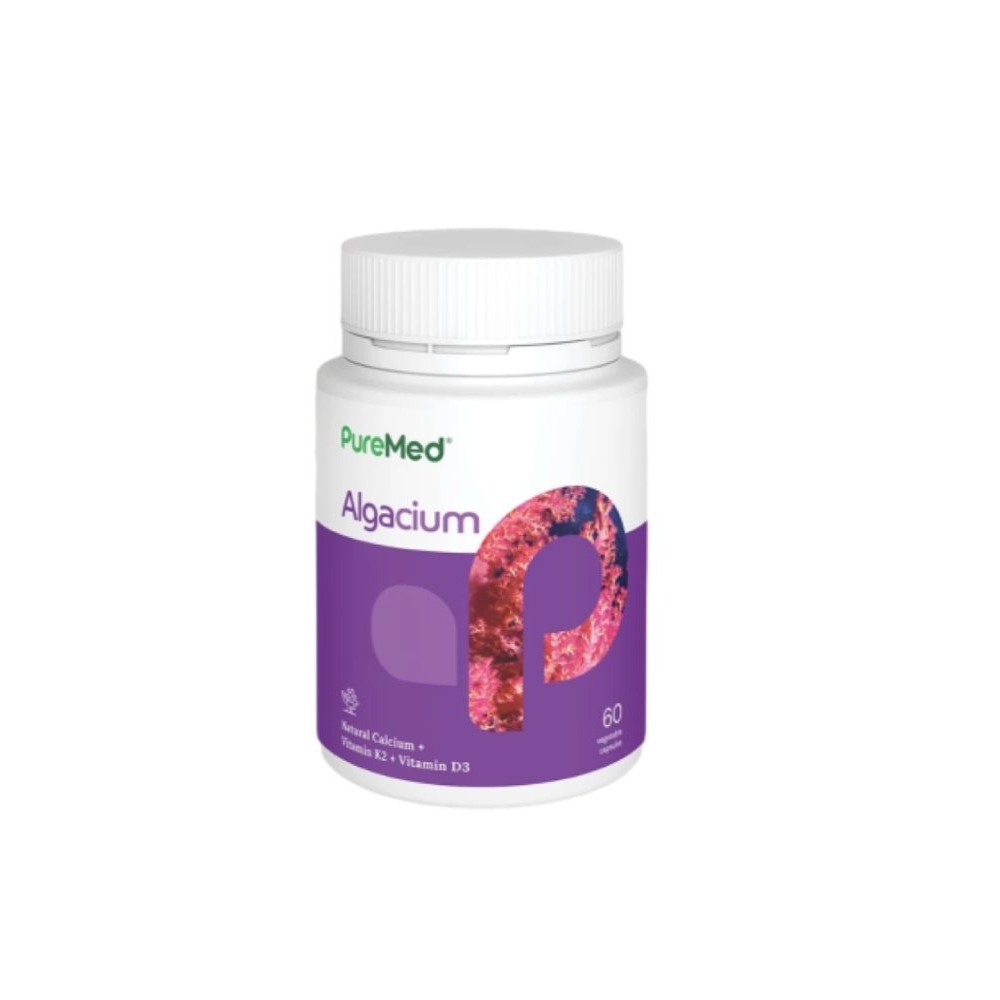PUREMED Algacium 60's for Bone Supplement with Calcium, Vitamin D3, Vitamin K2