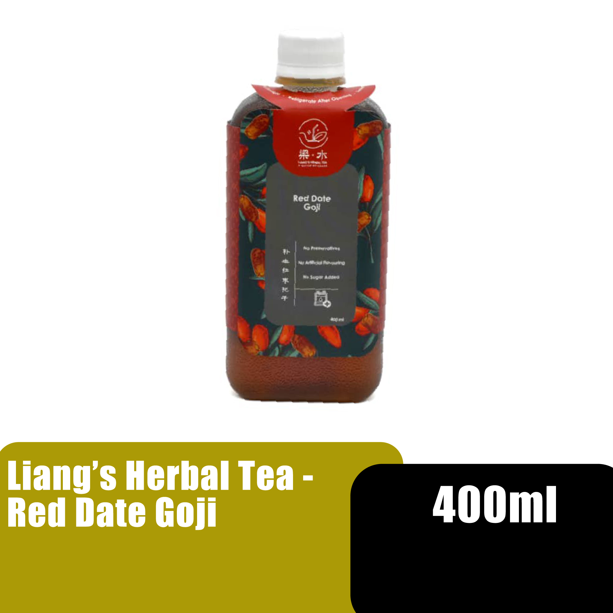 Liang's Detox Liver Herbal Tea 400ml - Red Date Goji / 红枣枸杞凉茶 (排毒,潤肺）