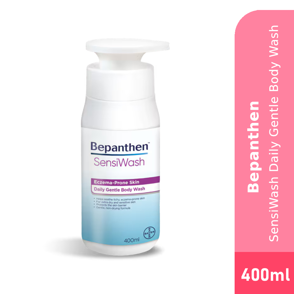 BEPANTHEN Sensi Wash 400ml for Sensitive Skin Body Wash, Sabun Mandi, Eczema Body Wash