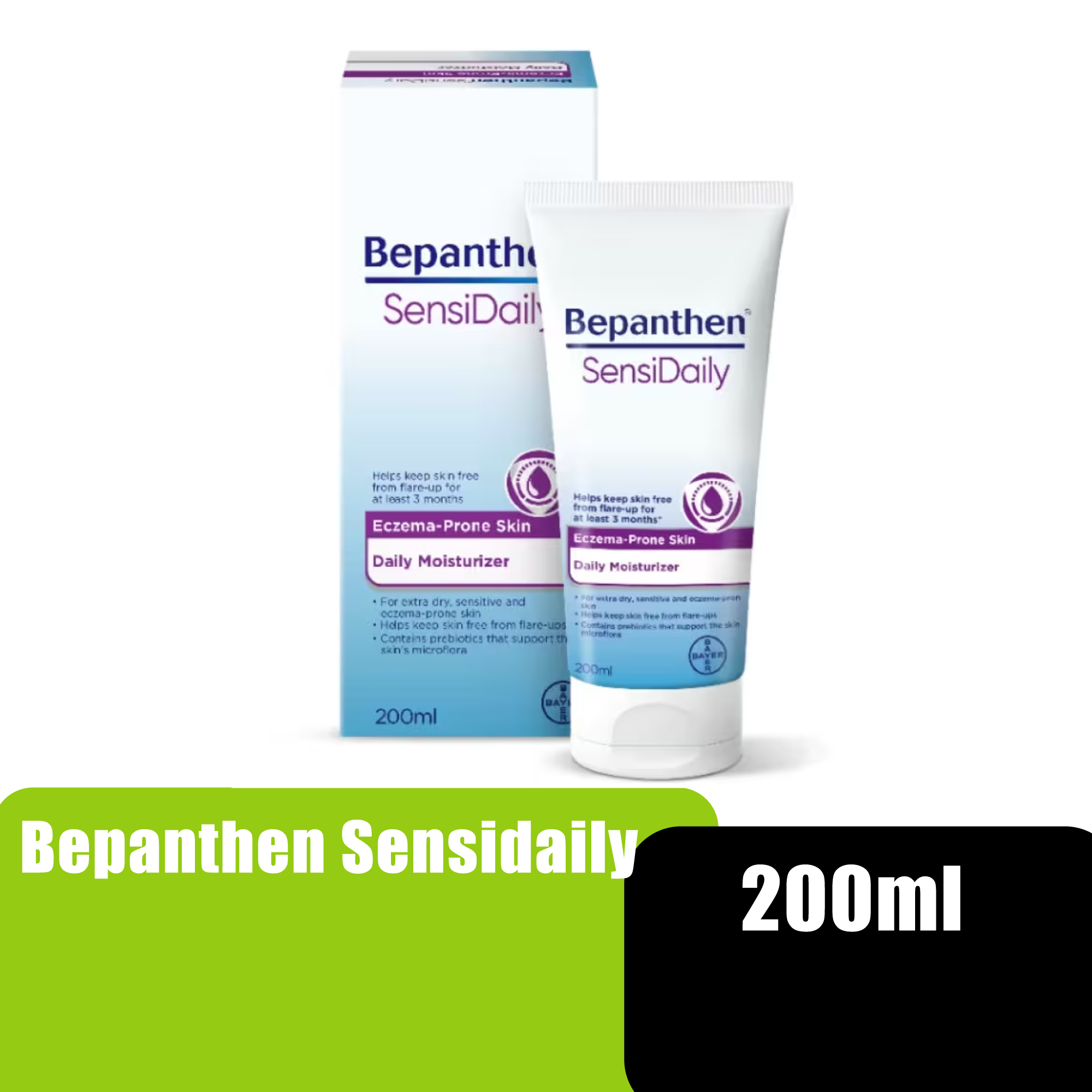Bepanthen Sensi Daily Moisturizer Cream 200ml for hydration (suitable for dry/ sensitive/ eczema-prone skin)