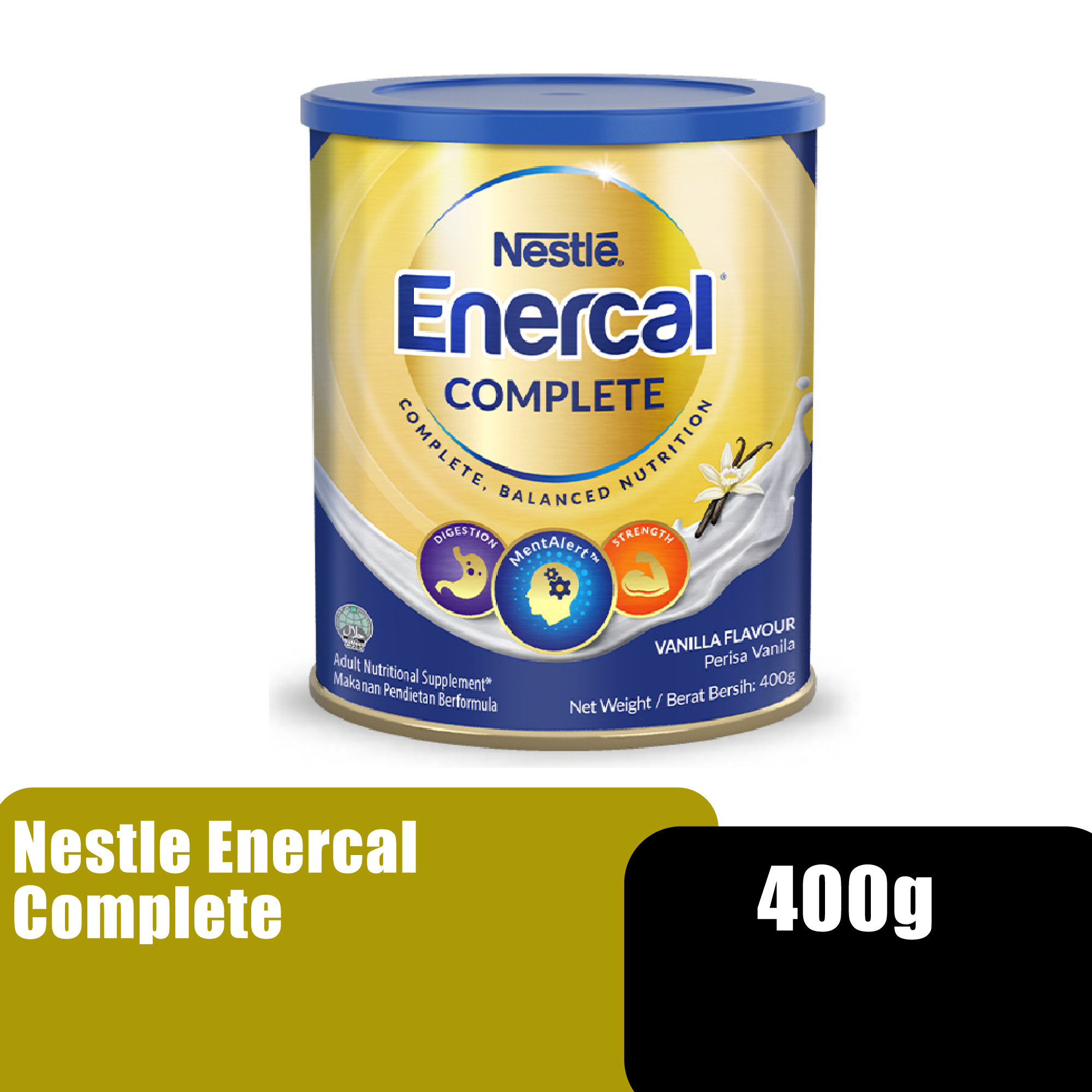 Nestle Enercal Nutrient Complete contain with Calcium & Protein 400g - Vanilla Flavour