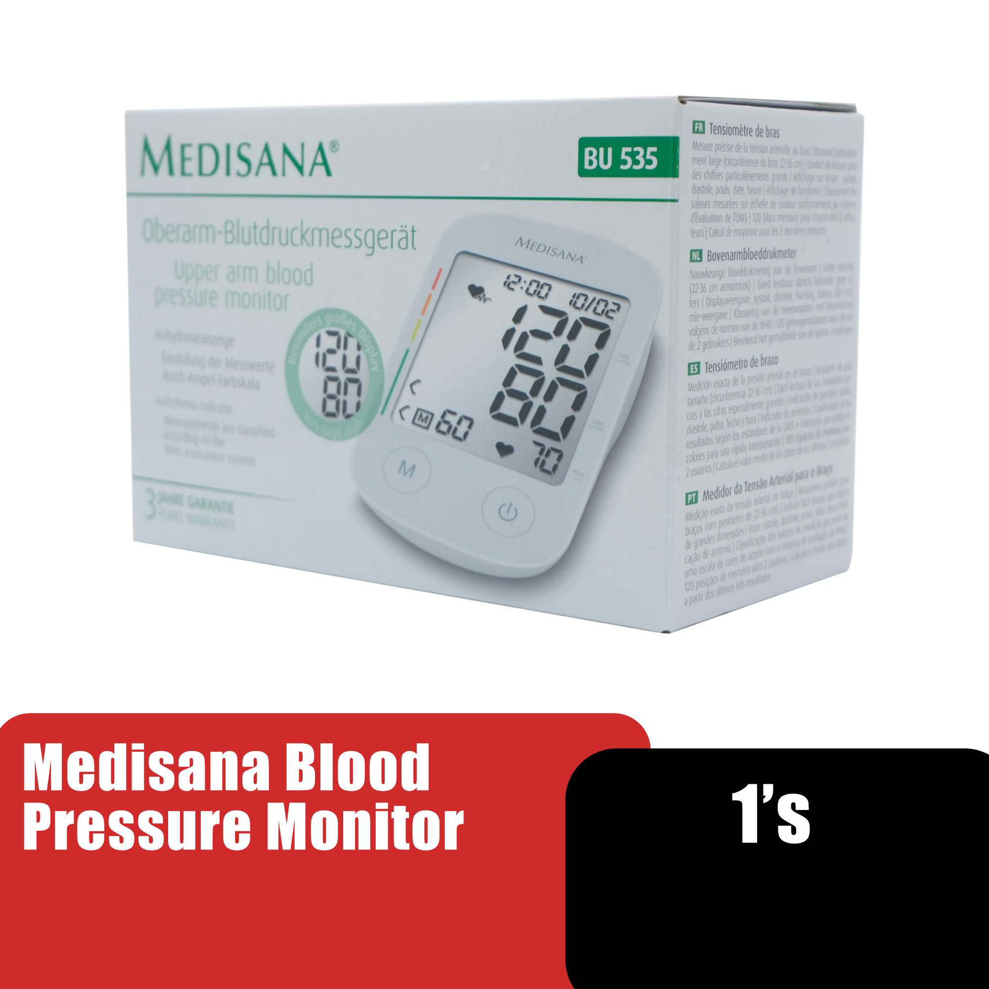 Medisana B.P Monitor/Blood Pressure Monitor (BU535)
