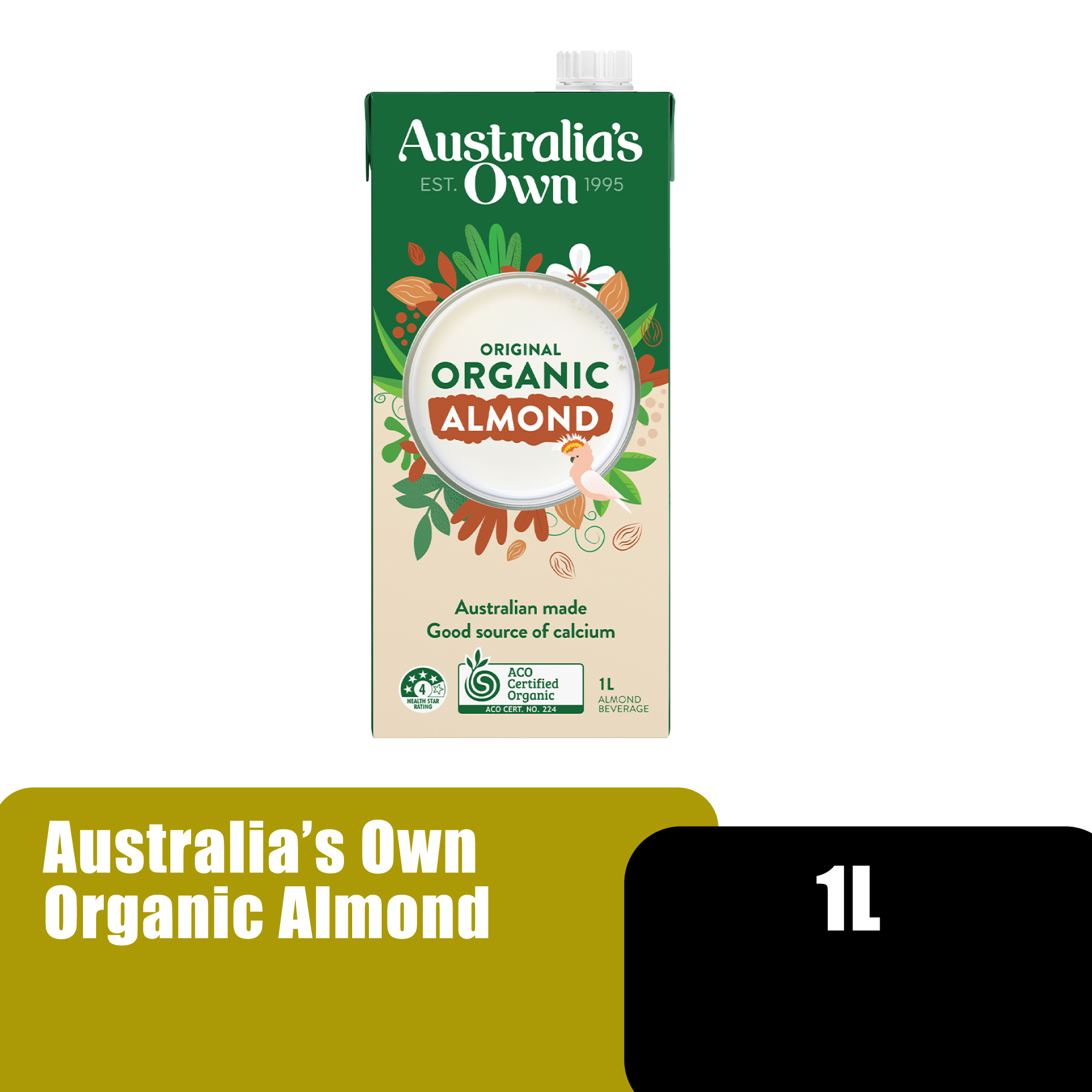 Australia's Own Organic Protein Almond Nut Milk - 1L