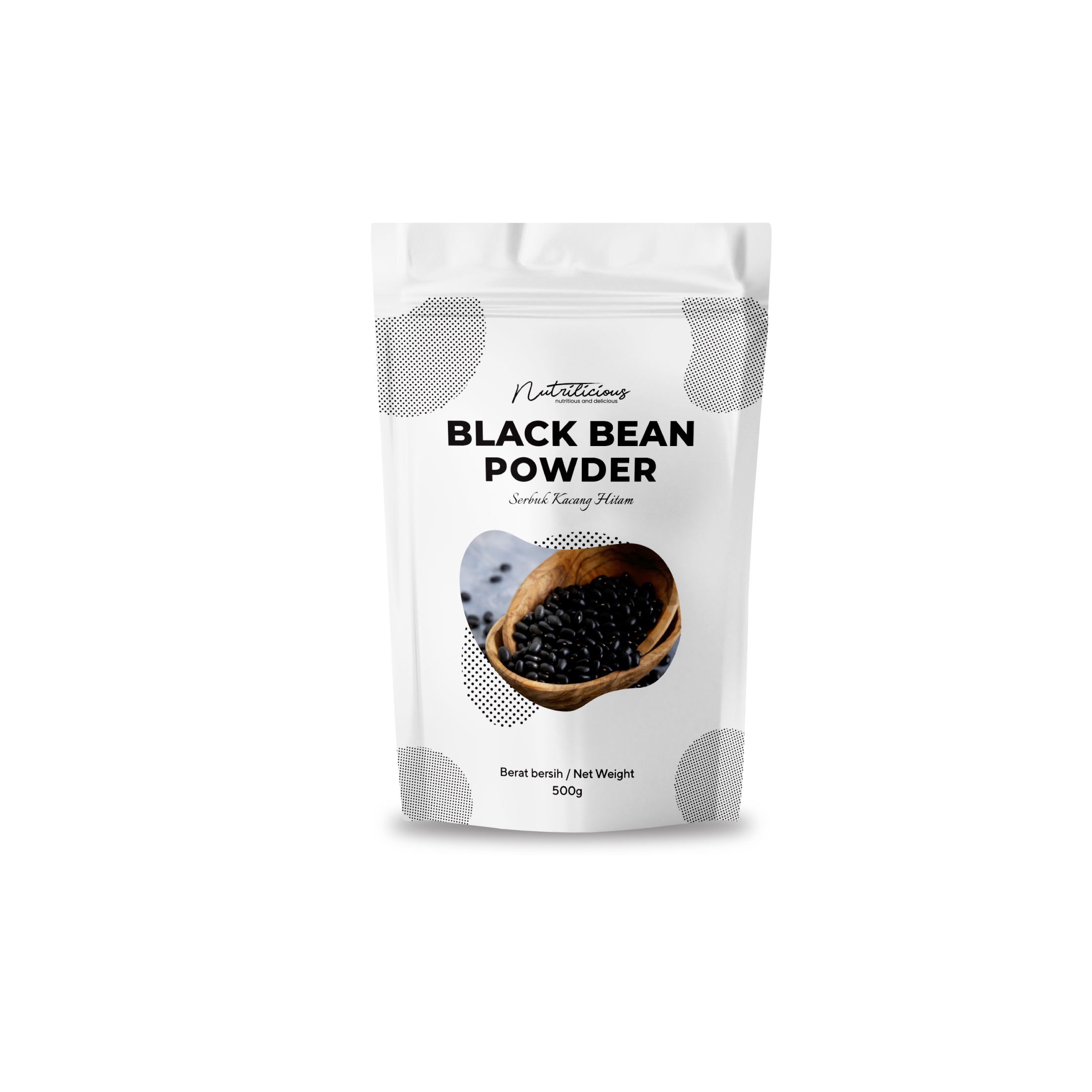 NUTRILICIOUS Black Soy Milk Powder Serbuk Susu Soya Hitam 500g (Beneficial for Heart/Antioxidant) (黄豆粉/豆浆粉)