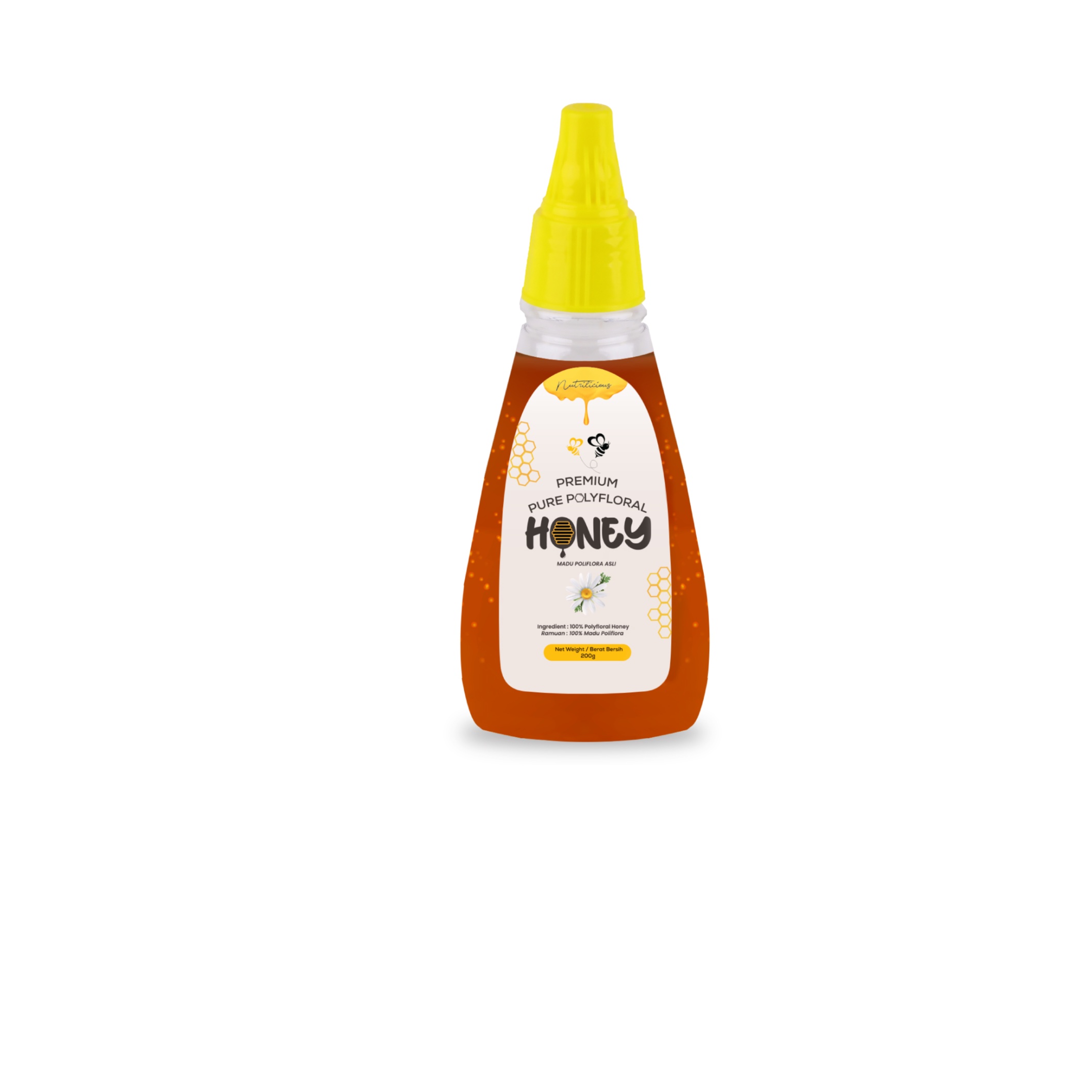 NUTRILICIOUS Premium Pure Polyfloral Original Honey Madu Asli Flora 200g (纯蜂蜜/蜂蜜/花蜜)