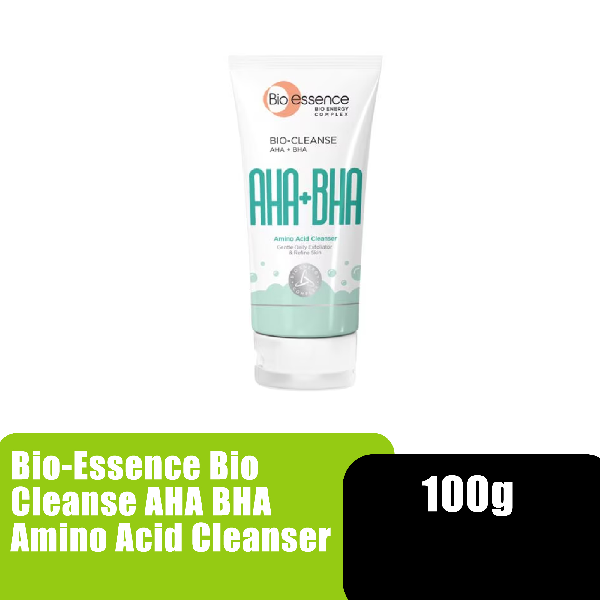 Bio Essence Anti-Aging Skincare, Anti-Wrinkle, Dead Skin Remover, Pencuci Muka AHA BHA Amino Acid Cleanser (去死皮) - 100ml