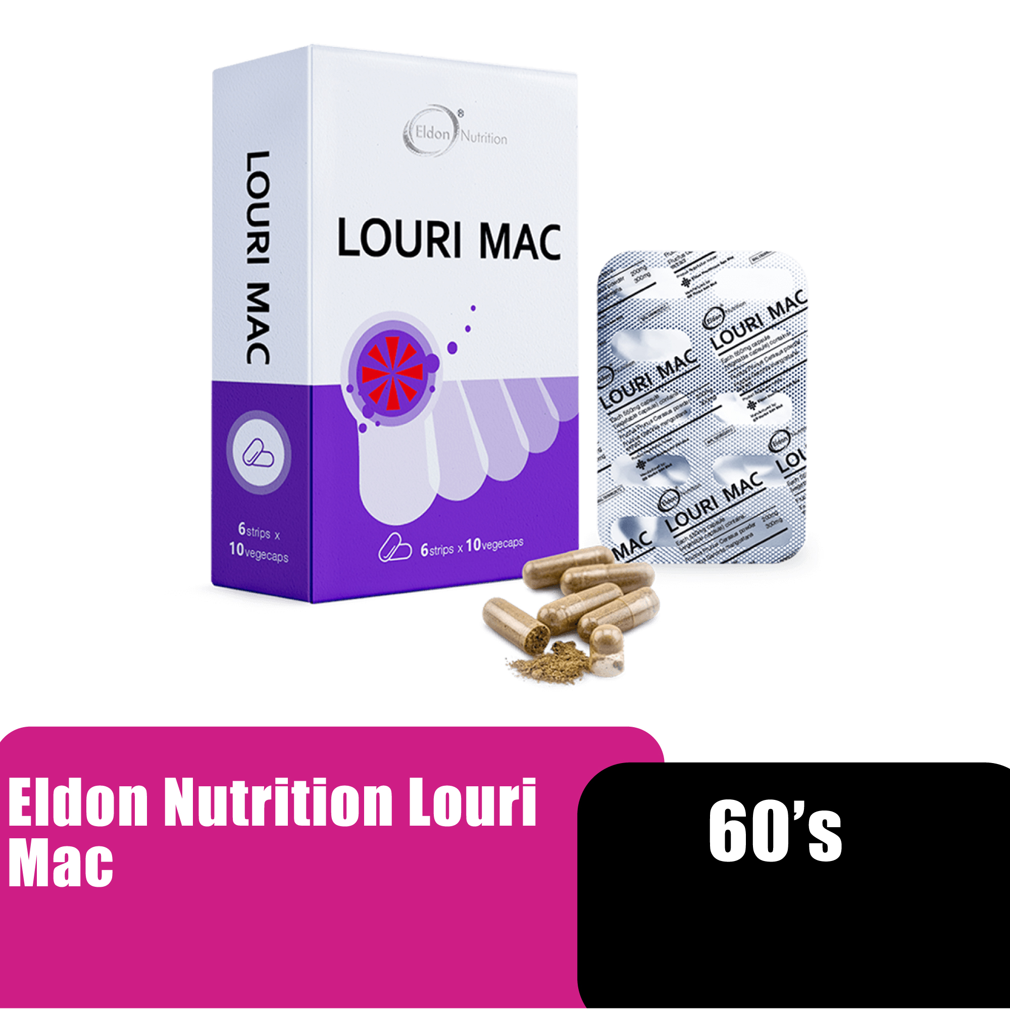 ELDON Nutrition Loyuric Uric Acid Supplements, Gout Supplement, Stress Relief - 60's