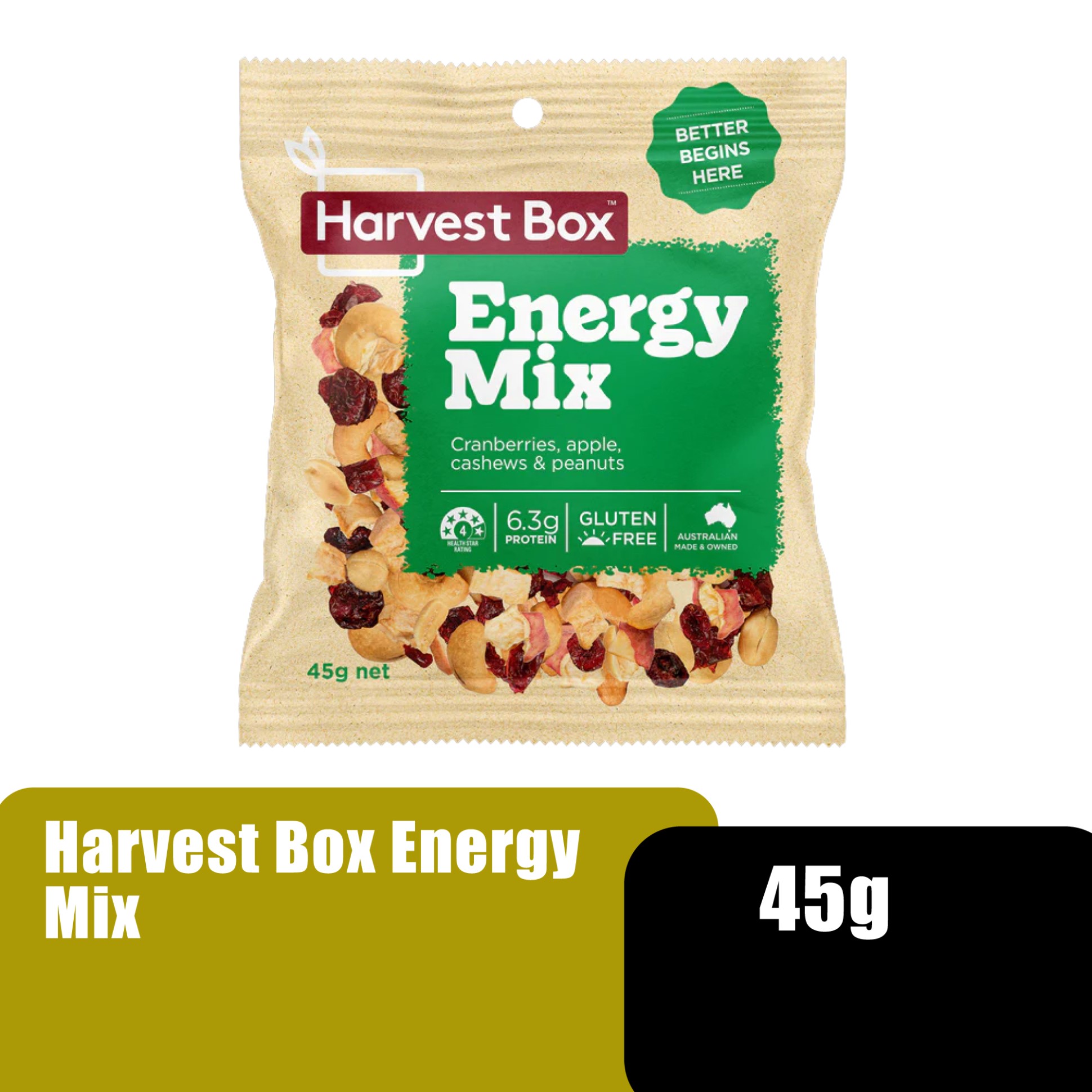 HEALTHY NUTS HARVEST BOX  Energy Mix 45g- Healthy Snacks, Kacang Campuran (混合坚果)