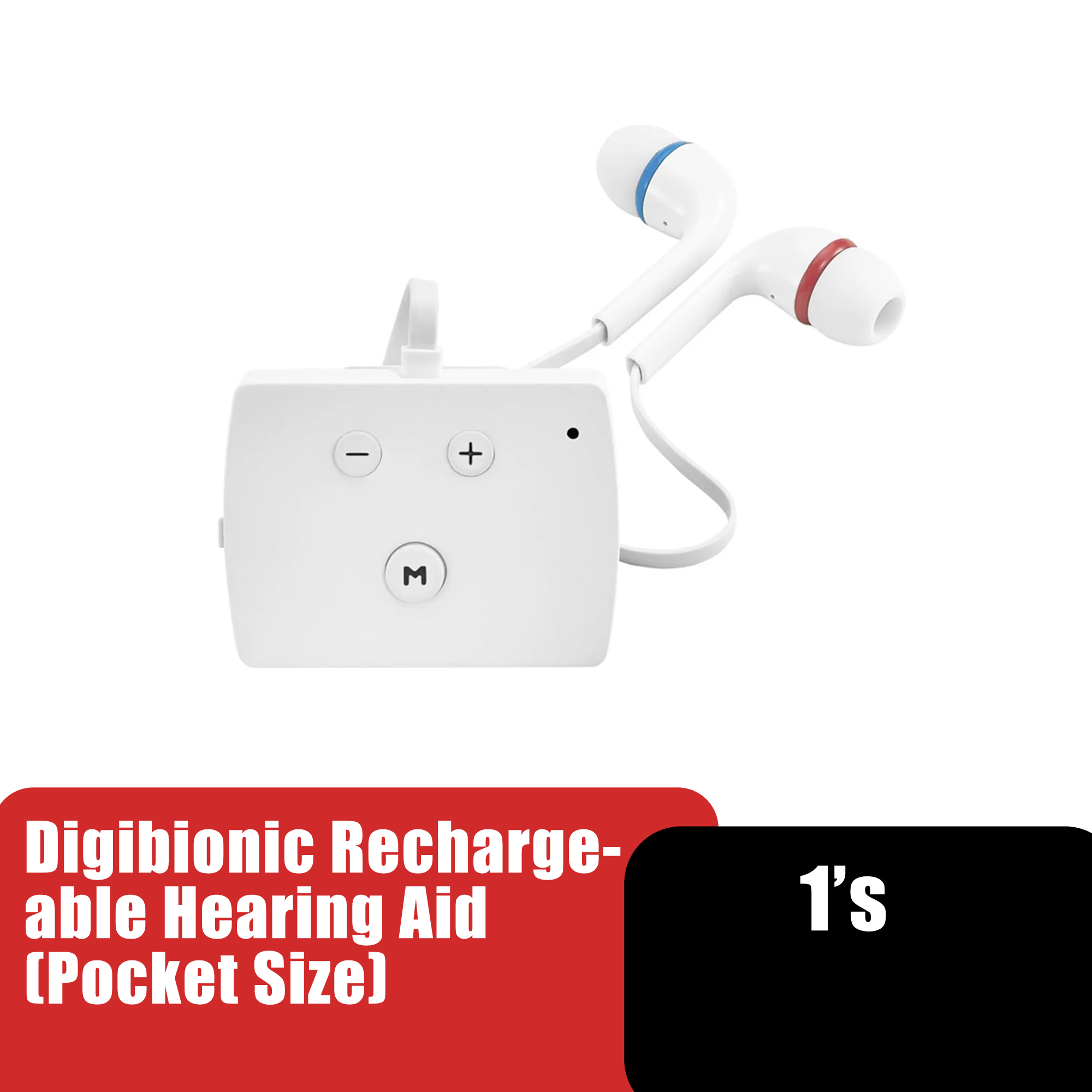 DIGIBIONIC Rechargeable Hearing Aid, Ear Aid Machine, Bantuan Pendengaran, Alat Bantu Dengar (助听器) Pocket Size - UP-6e52