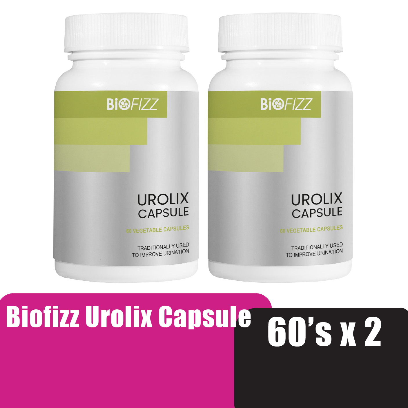 BioFizz Urolix Kidney Supplement Urinary Tract Infection Improvement Urine Ural Cranberry Kidney Care, 尿道 保健品 - 60's x 2