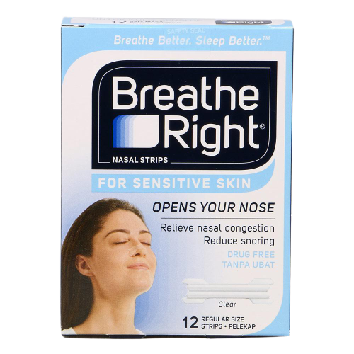 BREATHE RIGHT Nasal Strips For Sensitive Skin 12's