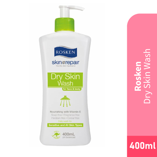 ROSKEN Dry & Sensitive Skin Face & Body hydrating moisturizer Wash 400ml 沐浴露