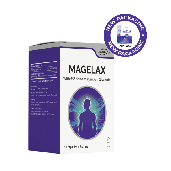 ELDON Dx Magelax 60's with Magnesium Glycinate 555.56mg