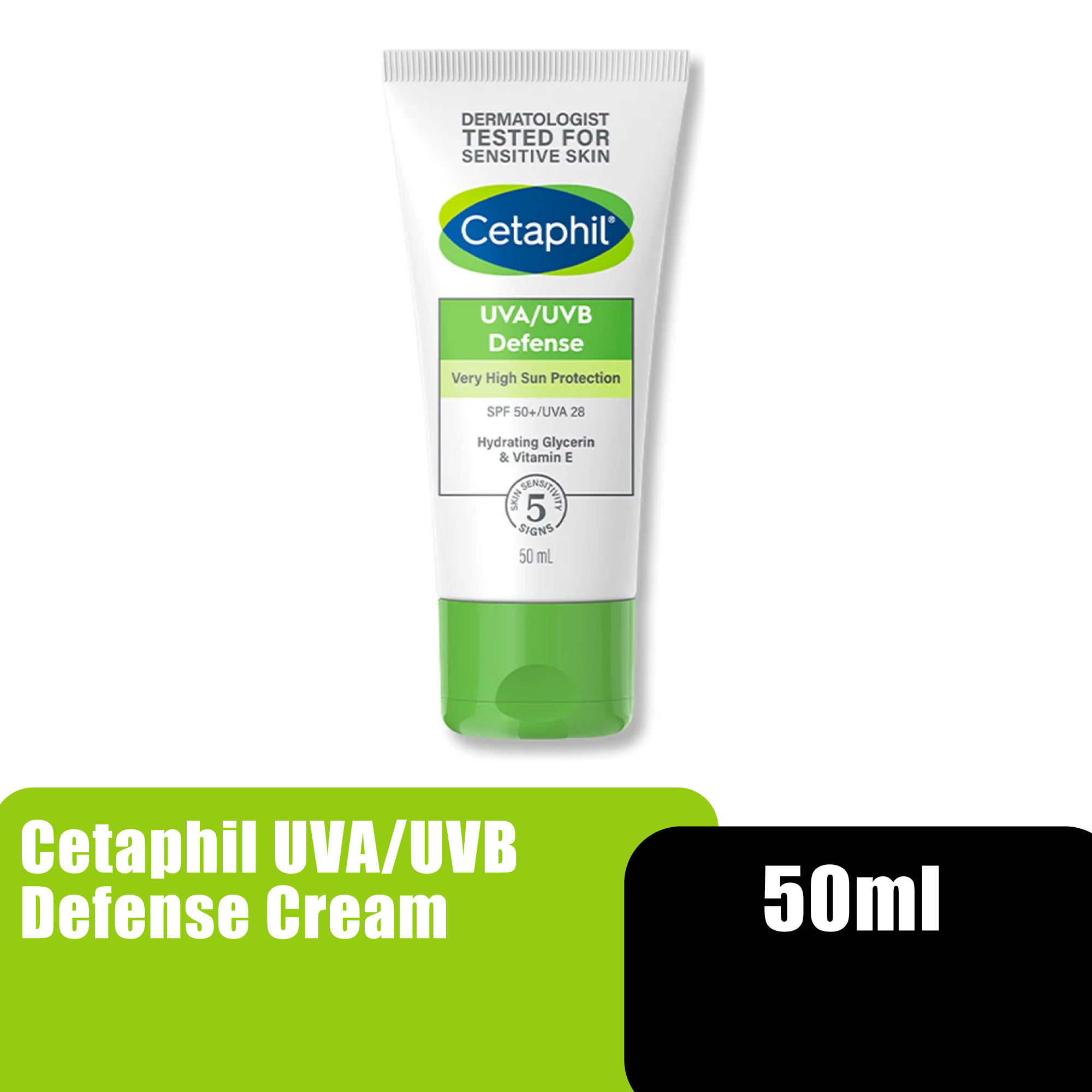 CETAPHIL UVA/UVB Defense Cream (50ml) Sunscreen SPF50 PA++++, Sunblock, Sun Protection, Sun Screen, sun protection, 防晒霜