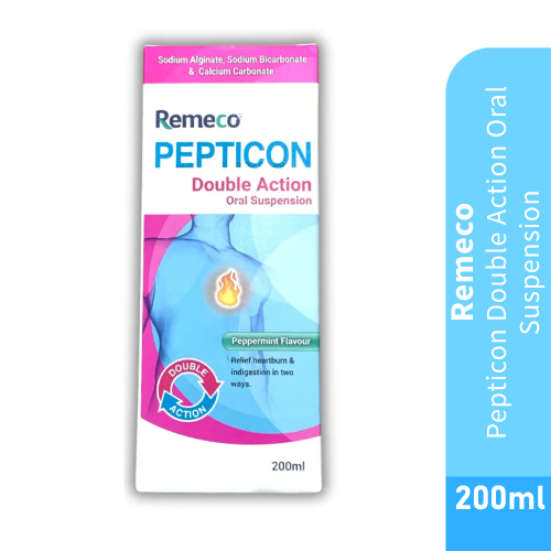 REMECO Pepticon Double Action (200ml) Gastric Medicine, Gastric Supplement, Heartburn Ubat Gastric Angin, Acid Reflux