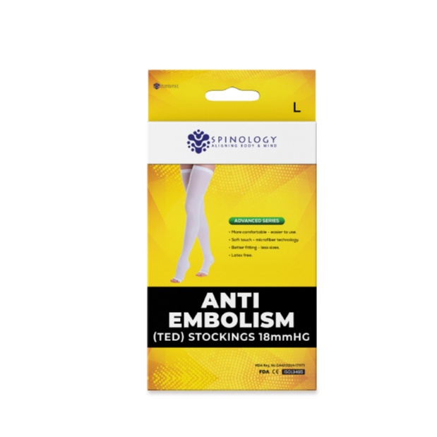 SPINOLOGY Anti-Embolism Stocking (TED) Stockings 18mm - (L) Compression Socks Compression Stocking/Nerve Pain Relief Sto