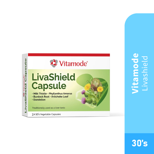 VitaMode Livashield Liver Detox Liver Supplement for Liver Health, 护肝, 护肝片 - 30's