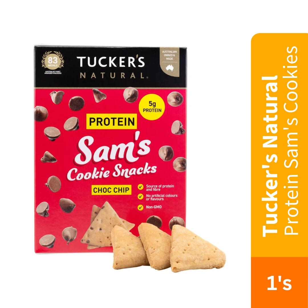 Tucker's Natural Protein Cookies Sam's Cookies Protein Snack 60g - Chocolate [Biscuit as Healthy Snacks, Protein Bar Bis