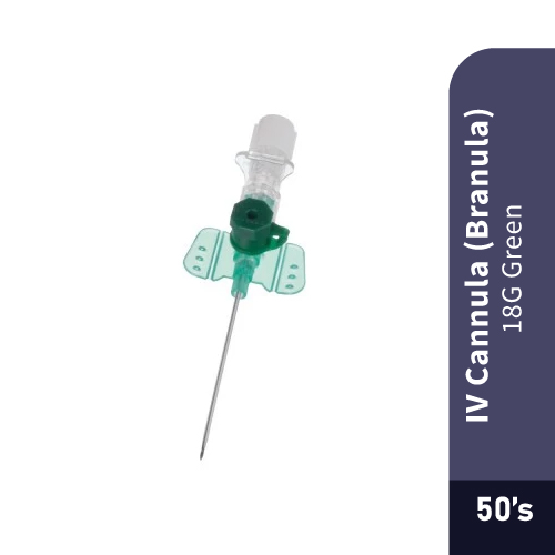 IV CANNULA 18G Green (50s) [IV Drip Needle/Jarum Drip/Anaesthetic Needle/针]