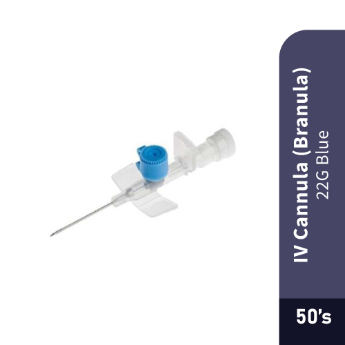 IV CANNULA 22G Blue (50s) [IV Drip Needle/Jarum Drip/Anaesthetic Needle/针]