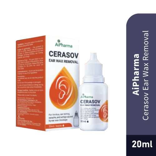 AIPHARMA Cerasov Ear Wax Remover Ear Drop (20ml), Ear Cleaner, Pembersih Telinga