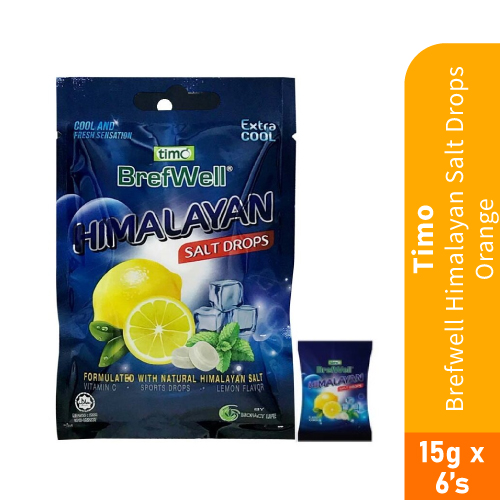 TIMO BREFWELL Himalaya Salt Candy [Orange] (15g 6's), Lemon Salt Candy, Gula-Gula Garam Himalaya, 糖果, 喜马拉雅盐