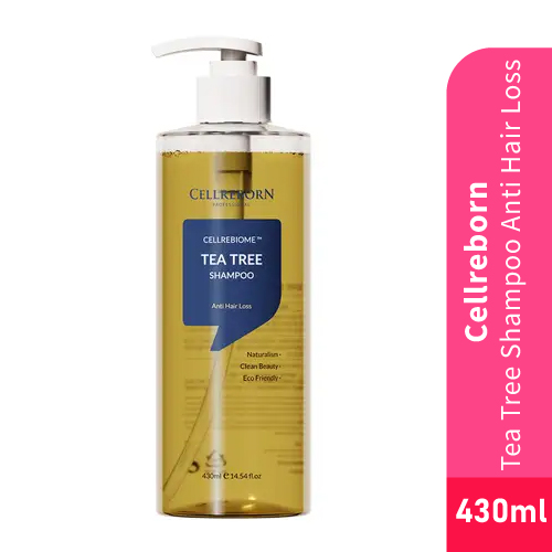 CELLREBORN Tea Tree Shampoo Anti Hair Loss (430ml) Korean Shampoo Hair Shampoo, Syampu Rambut Gugur