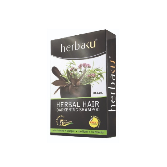 Herbaku Hair Darkening Shampoo BLACK 3's Hair Colour Shampoo, Hair Color Shampoo