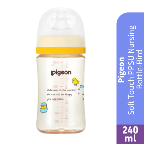 PIGEON Bird Series Soft Touch PPSU Nursing Bottle 240ml -Bottle Feeding , BPA Free (奶瓶)