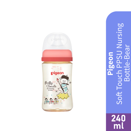 PIGEON Bear Series Soft Touch PPSU Nursing Bottle 240ml -Bottle Feeding ,BPA Free (奶瓶)