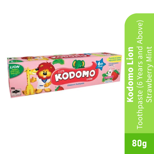 KODOMO LION Toothpaste Strawberry Mint Toothpaste Strawberry Mint 80g  for 6 Years& Above - Toothpaste, Oral Care (牙膏）