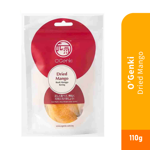 O'GENKI Dried Mango 100g Dried Fruit, Mangga Kering, Buah Kering for Snacks, Buah Kering Halal, 零食