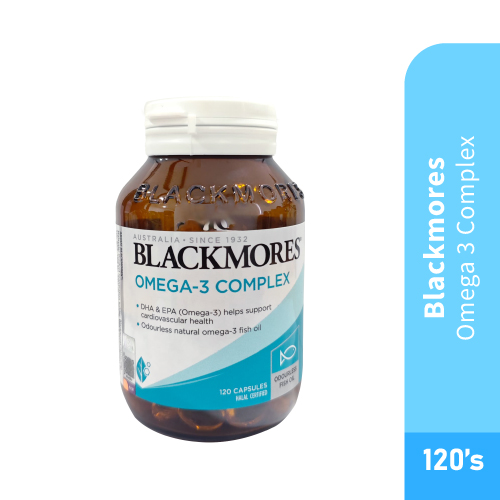 BLACKMORES Omega 3 Complex 120's with Fish Oil, Omega 3 Fish Oil, Dha, Epa, Minyak Ikan, 鱼油