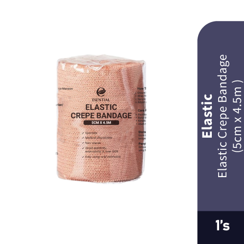 ESENTIAL Elastic Crepe Bandage 5cm x4.5m -Medical Supplies, Bandage, 绷带